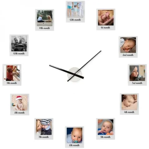 Zegar z ramkami na zdjęcia Impressions Clock