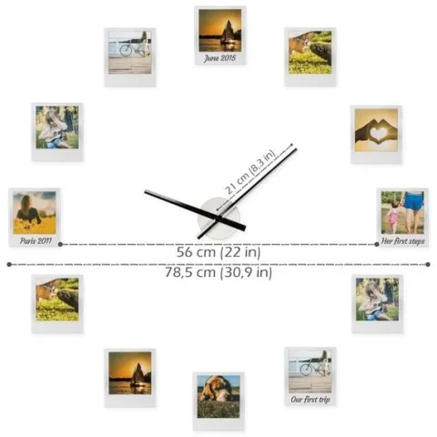Zegar z ramkami na zdjęcia Impressions Clock