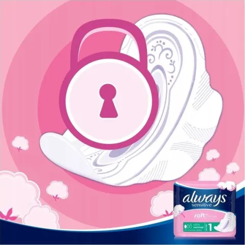 Zestaw Always Podpaski ze skrzydełkami Normal Sensitive rozm 1, 20 sztuk x2