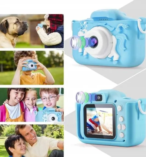 ZESTAW APARAT CYFROWY FOTOGRAFICZNY NOWY DLA DZIECI KAMERA + KARTA 32GB