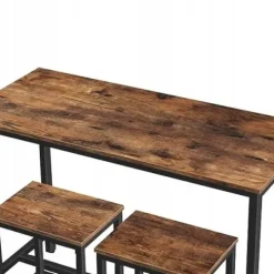 Zestaw barowy stół kuchenny+2 krzesła vintage industrialny loft