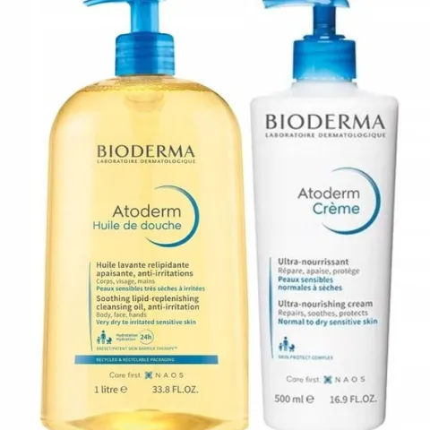 Zestaw Bioderma Atoderm Creme Ultra 500 ml + Olejek Nawilżający Huile 1L