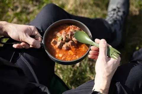 ZESTAW BIWAKOWY NEO TARP PŁACHTA WODOODPORNA LINKA PARACORD SPORK SURVIVAL