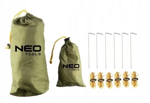 ZESTAW BIWAKOWY NEO TARP PŁACHTA WODOODPORNA LINKA PARACORD SPORK SURVIVAL