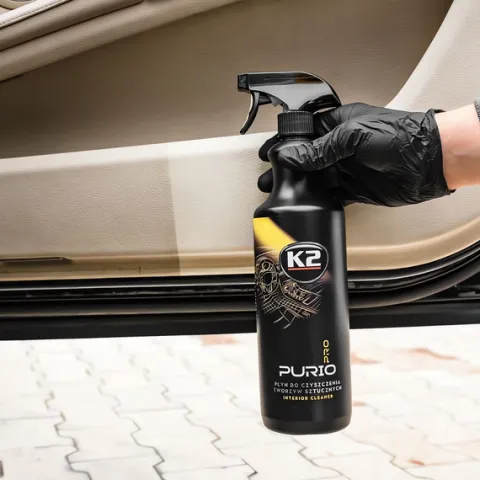 ZESTAW DO CZYSZCZENIA PLASTIKÓW K2 PURIO PRO 1L + PĘDZELEK MIKROFIBRA