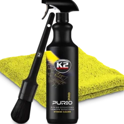 ZESTAW DO CZYSZCZENIA PLASTIKÓW K2 PURIO PRO 1L + PĘDZELEK MIKROFIBRA