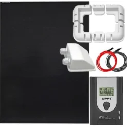 ZESTAW FOTOWOLTAICZNY 200W SOLARNY Z UCHWYTAMI MONTAŻOWYM DO KAMPERA