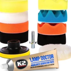 ZESTAW GĄBEK DO POLEROWANIA LAKIERU LAMP PAD + PASTA K2 LAMP DOCTOR GĄBKI