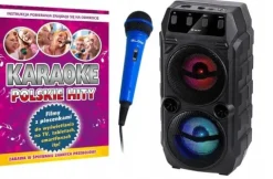 Zestaw GŁOŚNIK Bluetooth + Mikrofon + POLSKIE Karaoke