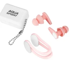 Zestaw klips na nos zatyczki do uszu do pływania Aqua-Sport AquaCalm