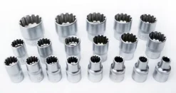 ZESTAW KLUCZY NASADKI SPLINE 8-32 KLUCZE 1/2 19el