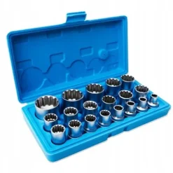 ZESTAW KLUCZY NASADKI SPLINE 8-32 KLUCZE 1/2 19el