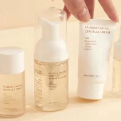 Zestaw kosmetyków Mini tonik 25ml pianka 30ml krem 20ml serum 13ml Heveblue