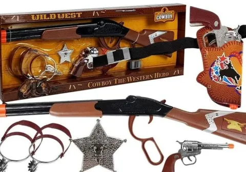 Zestaw Kowboja Kowbojski Pistolet + Akcesoria