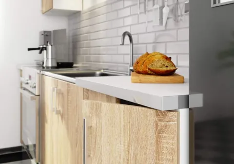 ZESTAW KUCHENNY Z WITRYNĄ LIMA 2.4M H720 BIAŁY / DĄB SONOMA