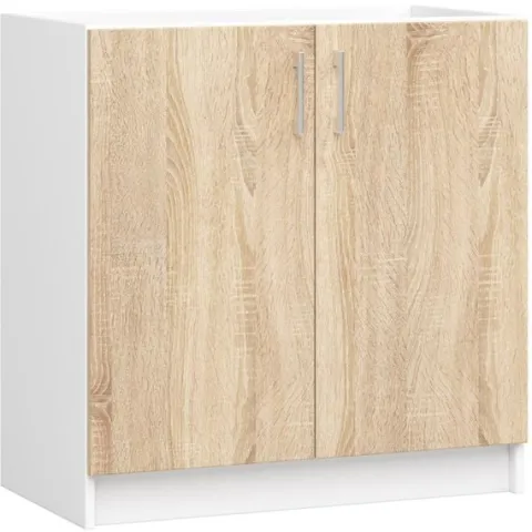 ZESTAW KUCHENNY Z WITRYNĄ LIMA 2.4M H720 BIAŁY / DĄB SONOMA