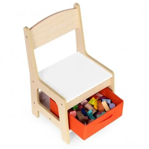 ZESTAW MEBLI DZIECIĘCYCH ECOTOYS MDF Z TABLICĄ KREDOWĄ I SCHOWKIEM