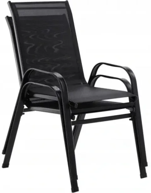 ZESTAW MEBLI OGRODOWYCH GardenLine METAL/ SZARY 2 KRZESŁA, STOLIK