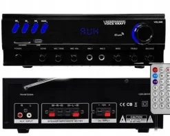 ZESTAW NAGŁOŚNIENIA 600W KOLUMNY GŁOŚNIKOWE + 2 MIKROFONY KARAOKE BLUETOOTH