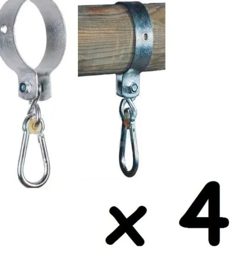 Zestaw obejm okrągłe do huśtawki 4 szt. 120mm 12cm