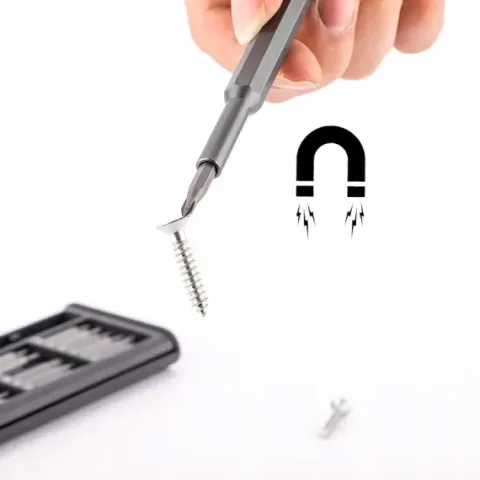 Zestaw precyzyjnych śrubokrętów 25w1 torx wkrętaki magnetyczne bity + etui