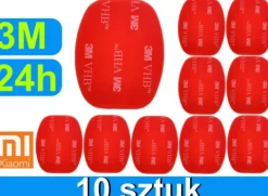 ZESTAW 10 PRZYLEPCÓW 3M DO MOCOWAŃ DO XIAOMI YI 1, 2 (4K, 4K+, Lite)