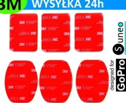 ZESTAW 6 PRZYLEPCÓW MONTAŻOWYCH 3M DO GOPRO HERO