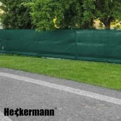 Zestaw Siatka Cieniująca 1,5X50M Heckermann - Zielona + 2X Opaski Zaciskowe Heckermann 100Szt - Zielone