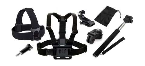 ZESTAW STARTOWY 7W1 - SZELKI, MONOPOD, GŁOWA, HOOK DO SONY ACTION CAM