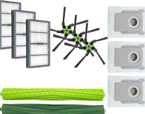 ZESTAW SZCZOTKI WAŁKI FILTRY WORKI Clean Base do iRobot Roomba s9 s9+
