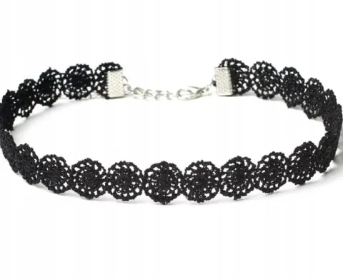 Zestaw 10 szt CHOKER naszyjnik rzemyk koronka boho B72_CC