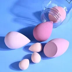 Zestaw 7szt GĄBECZKI do makijażu BLENDER gąbeczka DO PUDRU fluidu RÓŻU