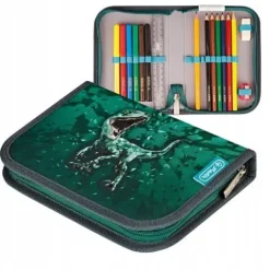 Zestaw tornister plecak szkolny Loop Plus Green Rex dinozaur 6-9lat HERLITZ