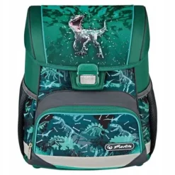 Zestaw tornister plecak szkolny Loop Plus Green Rex dinozaur 6-9lat HERLITZ