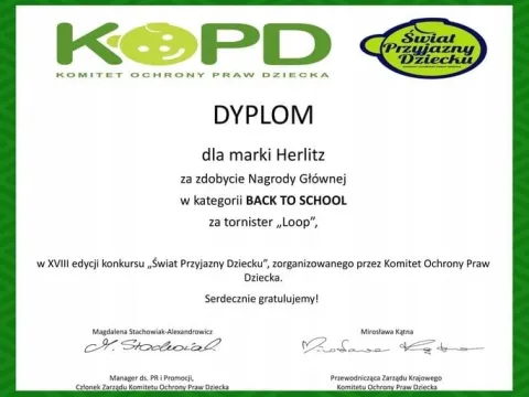 Zestaw tornister plecak szkolny Loop Plus Green Rex dinozaur 6-9lat HERLITZ