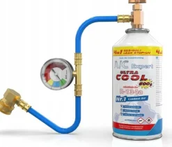 Zestaw 4w1 gaz, olej, uszczelniacz z UV do napełniania klimatyzacji R-134a