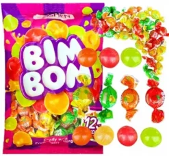 Zestaw 3x Cukierki Bim Bom Roshen landrynki z nadzieniem owocowym 1 kg