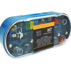 ZESTAW ZASOBNIK KOMPLET ŻARÓWEK ZAPASOWYCH 2x H7 12V + BEZPIECZNIKI 30 ELEM