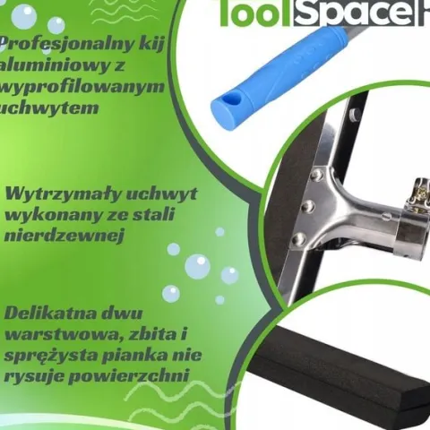 Zgarniacz wody ściągaczka do podłóg ToolSpace 65cm z kijem 120cm