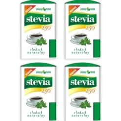 Zielony listek Stevia Słodzik 250 tabletek13,8 g x 4 sztuk