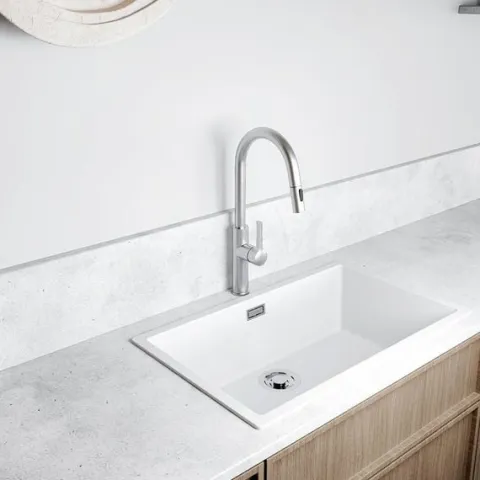 Zlewozmywak AURILIO 80.1 White Clean Tech