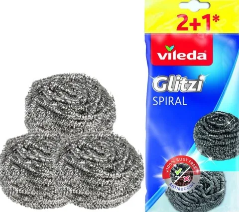 Zmywak stalowy Vileda Glitzi Spiral 3 szt.