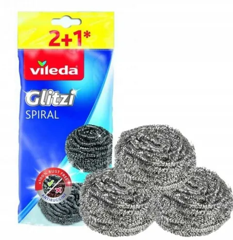 Zmywak stalowy Vileda Glitzi Spiral 3 szt.