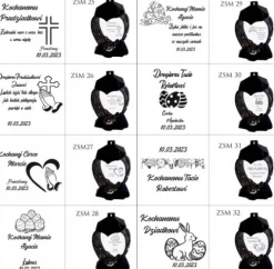 ZNICZ SERCE z różą personalizowany Z GRAWEREM DLA BABCI dużo wzorów