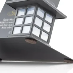 Znicz solarny i podstawka z nadrukiem dla WĘDKARZA, LED, OZDOBNY