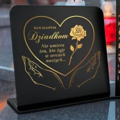 Znicz Solarny na Grób Dziadka i Babci Dekoracja z Personalizacją
