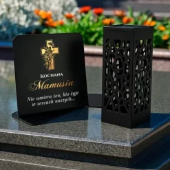 Znicz Solarny Podstawka z Personalizacją na Grób Mamy Dekoracja Dzień Matki