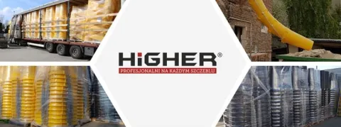Zsyp do gruzu budowlany HIGHER zestaw o długości 10 metrów MOCNY
