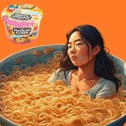 Zupa instant koreańska Ramen Chicken carbonara Korean Street w misce 107g
